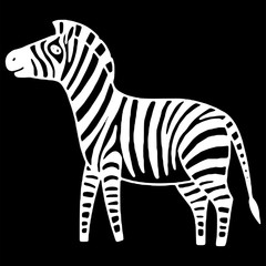 black and white zebra vector illustration
