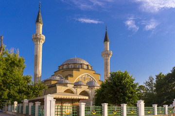 Fototapeta na wymiar View on old mosque in Evpatoria town