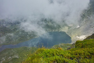 Amazing panorama of The Twin lake, The Seven Rila Lakes, Bulgaria