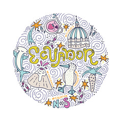 Circle concept of Ecuador