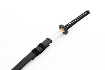 japanese sword on white background