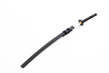 japanese sword on white background