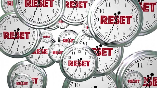 Reset Your Clocks Time Flying Word 3d Animation