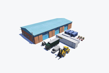 large warehouse 3D