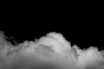 Obraz na płótnie Canvas White cloud on black background