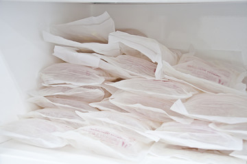 Medical packages with saline solution, medical locker, supplies of medicines