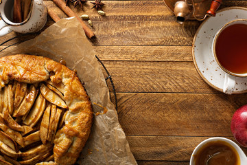 Apple and salted caramel galette