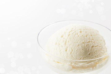 Fototapeta na wymiar バニラアイス (vanilla ice cream)