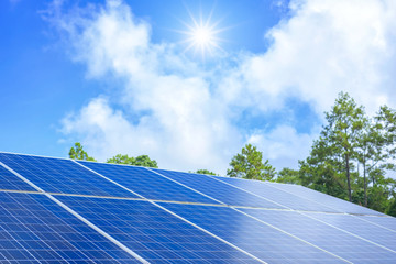 Blue solar panels