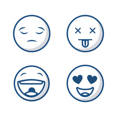 cartoon faces icon set over white background. vector illustration