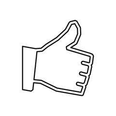 Thumb up like icon vector illustration graphic design