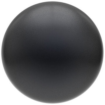 Black sphere round button matted ball basic circle geometric shape solid figure simple minimalistic atom single drop object blank balloon design element empty. 3d render illustration isolated