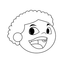 happy boy face cartoon icon over white background. vector illustration