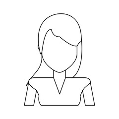 woman cartoon icon over white background. vector illustration