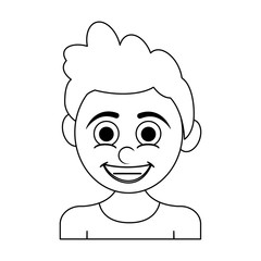 boy cartoon icon over white background. vector illustration