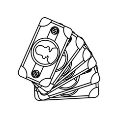 Billets of money icon vector illustration graphic design