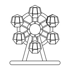 circus wheel icon over white background. vector illustration