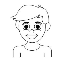 boy cartoon icon over white background. vector illustration