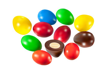  almonds in chocolate