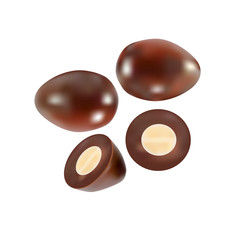  almonds in chocolate