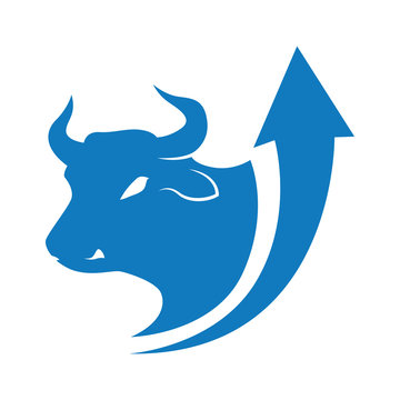 Stock Market Bull Symbol Icon Vector Illustration Graphic Design