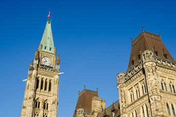 Fototapeta na wymiar Canadian parliament in Ottawa, Canada