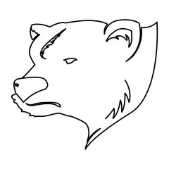 Stock market bear icon vector illustration graphic design