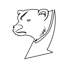 Stock market bear icon vector illustration graphic design