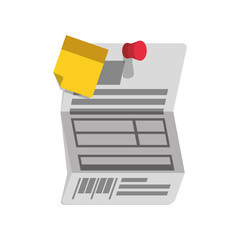 Business finance report icon vector illustration graphic design