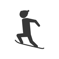 Snowboard sport equipment icon vector illustration graphic design