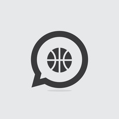 Basketball Speech Bubble Icon