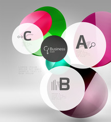 Colorful glossy circle infographics