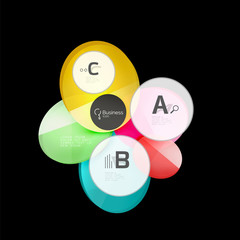 Glass circles on black