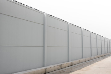 Prefabricated  concrete fence.