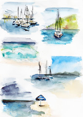 sea and yachts - 144281756