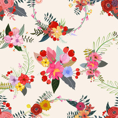 Floral background pattern, flower, seamless