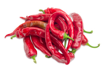 Pile of the red peppers chili