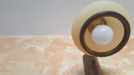 An electrical lamp with the light bulb 