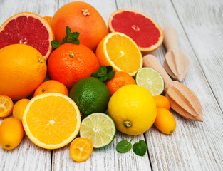 Fresh citrus fruits