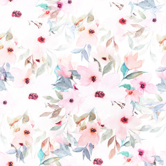 Watercolor seamless pattern. Floral print