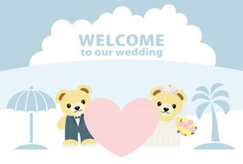 くまのビーチウェディング　ウェディングボード