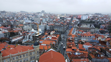 Fototapeta na wymiar Orange roof from the top view city, Porto, Portugal