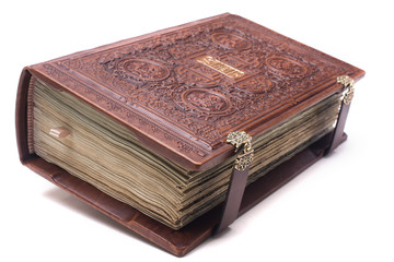 bible vintage with leather cover