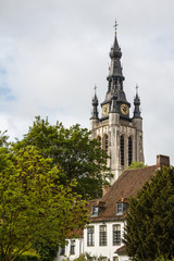Fototapeta na wymiar Belltower (belfry) of Kortrijk, Belgium