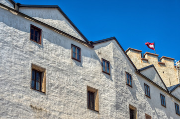 Hohensalzburg Castle,Salzburg. Inside view of Hohensalzburg, a famous fortress in Salzburg City, Austria