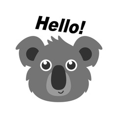 Cute koala illustration vector