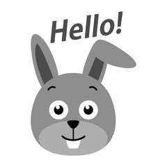 Cute rabbit illustration vector
