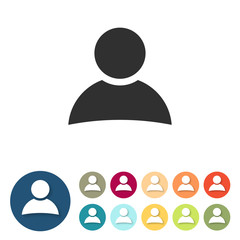 Button-Set bunt - Nutzerkonto Avatar