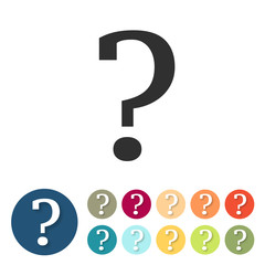 Button-Set bunt - Fragezeichen