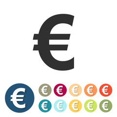 Button-Set bunt - Euro Geld